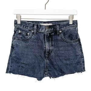 Levi’s Cutoff Loose Straight Black Premium Denim Shorts